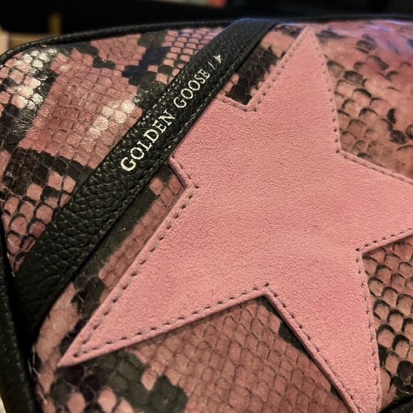 NEW Golden Goose Star Bag made of pink snake-print leather. New with tags - Picture 4 of 4